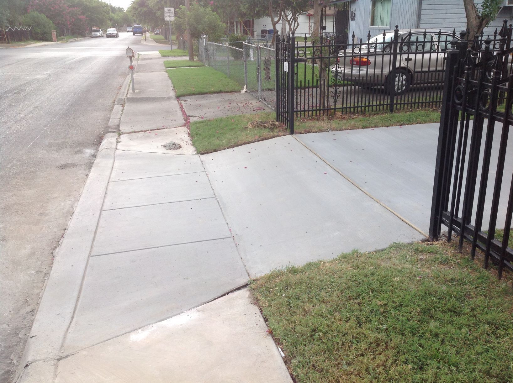 Approach driveway after