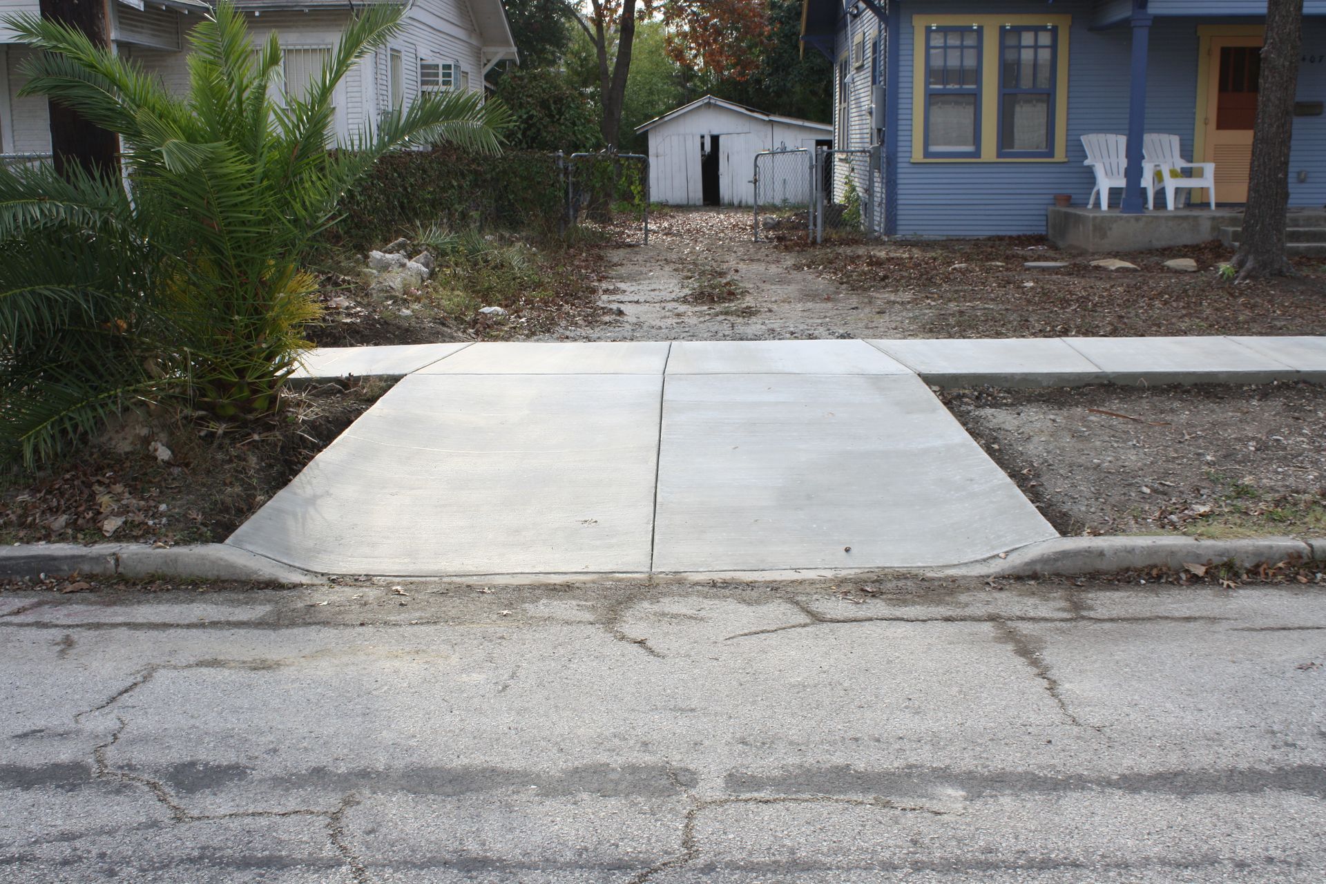 Approach sidewalk after