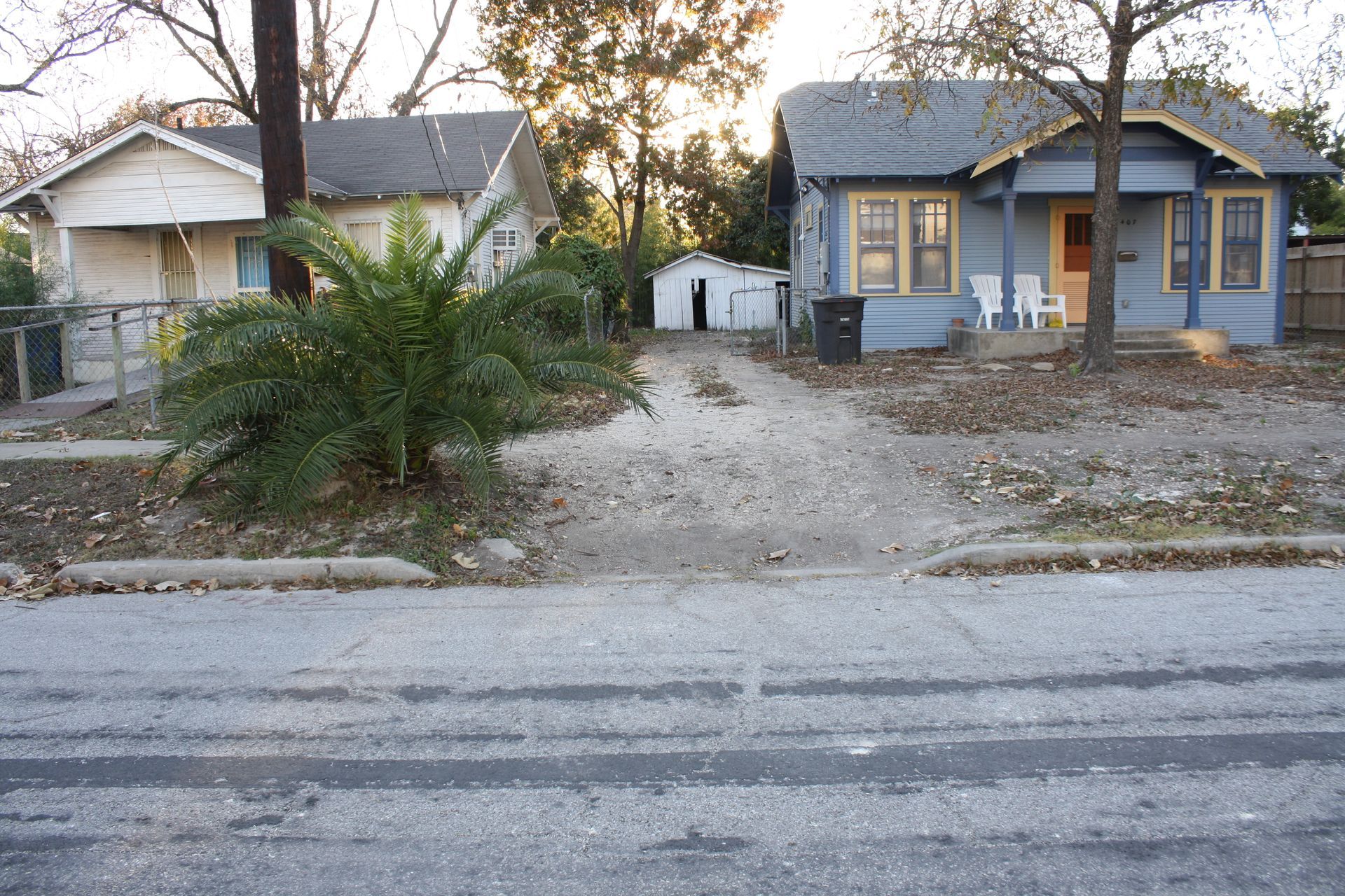 Approach sidewalk before