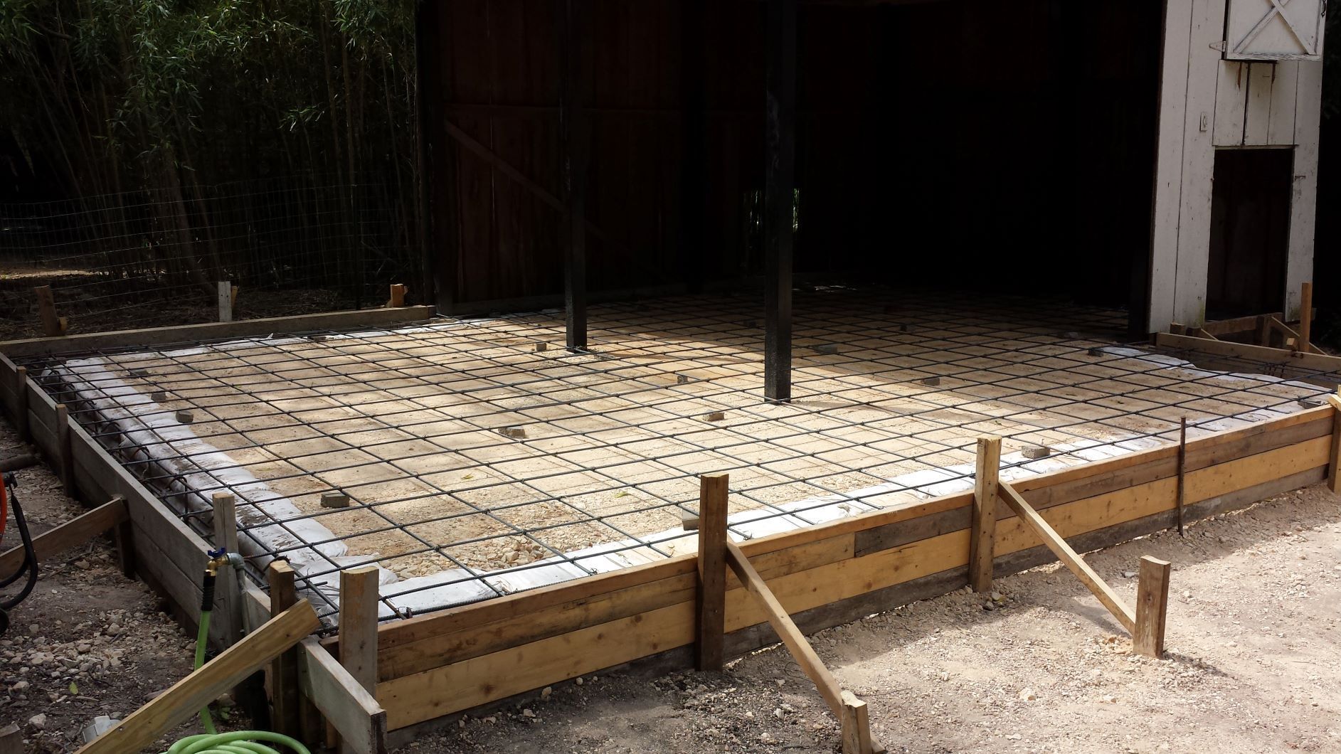Concrete slab before