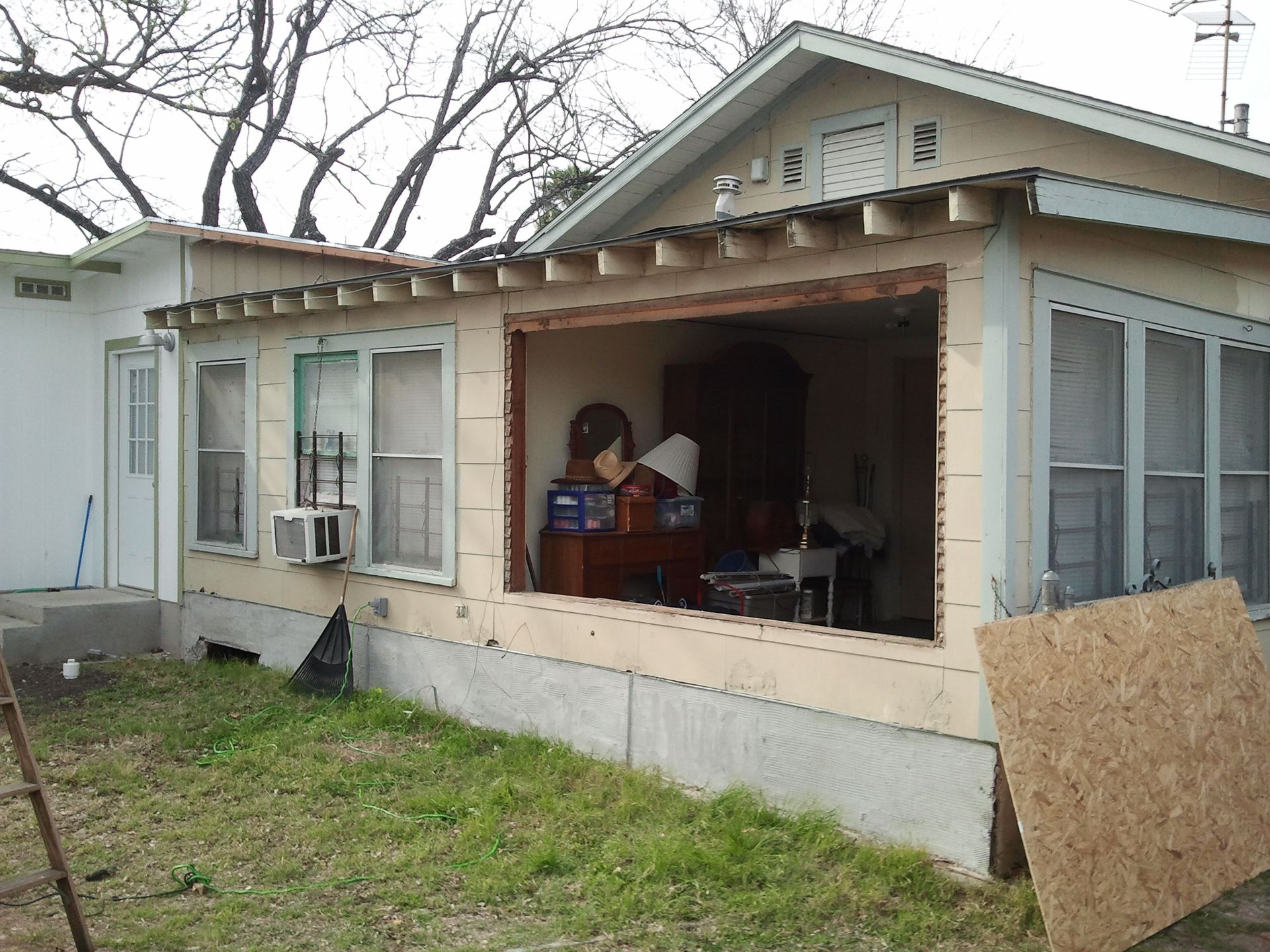 Custom siding before