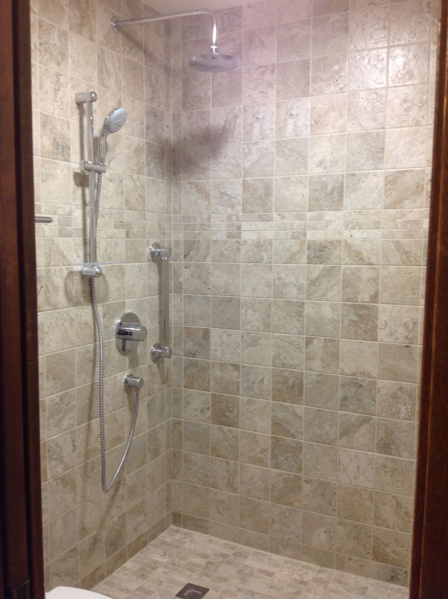 Master shower after