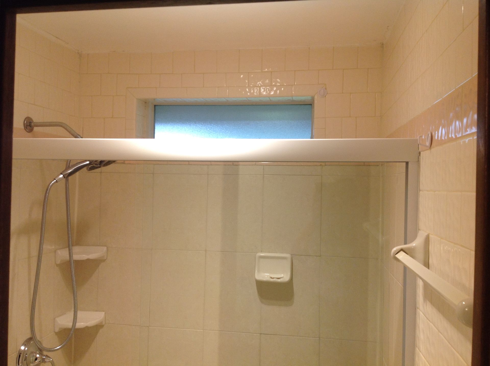 Master shower before