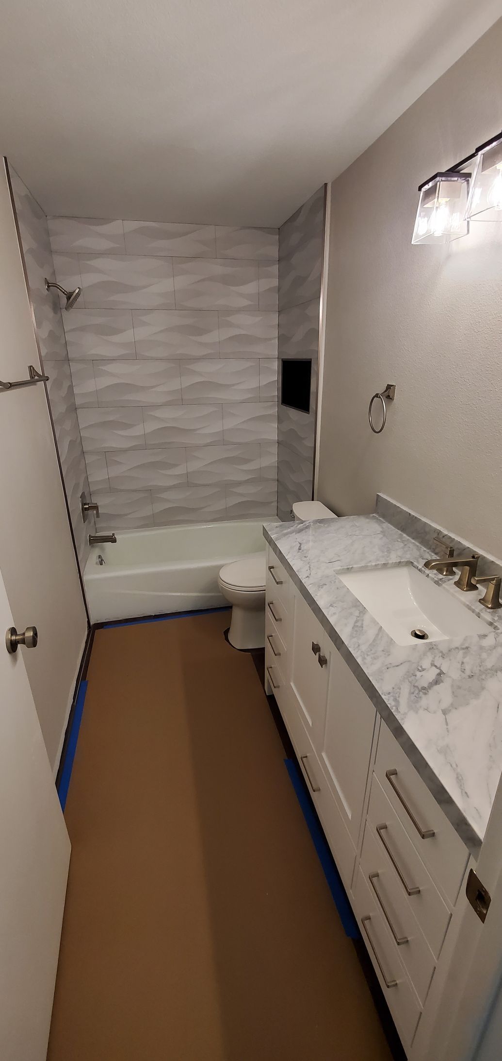 Tub shower after